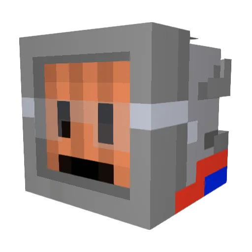 MrByt3s1 Minecraft avatar head, 3D render
