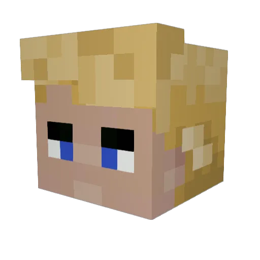 MrCandela Minecraft avatar head, 3D render