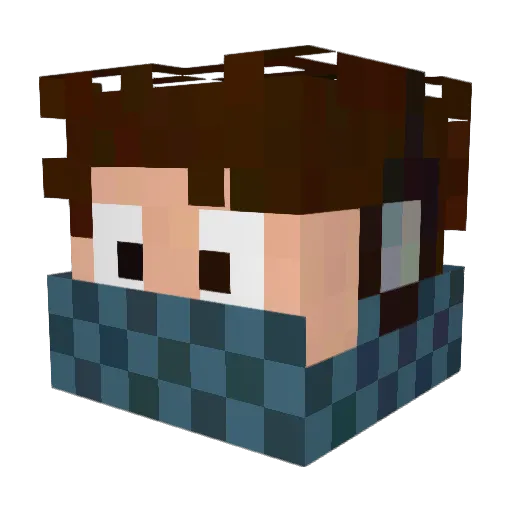 MrCasebi Minecraft avatar head, 3D render