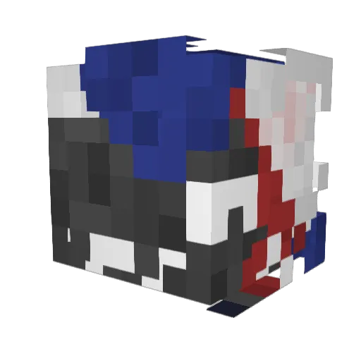 MrCaterpillars Minecraft avatar head, 3D render