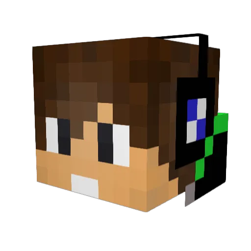 MrCheese Minecraft avatar head, 3D render