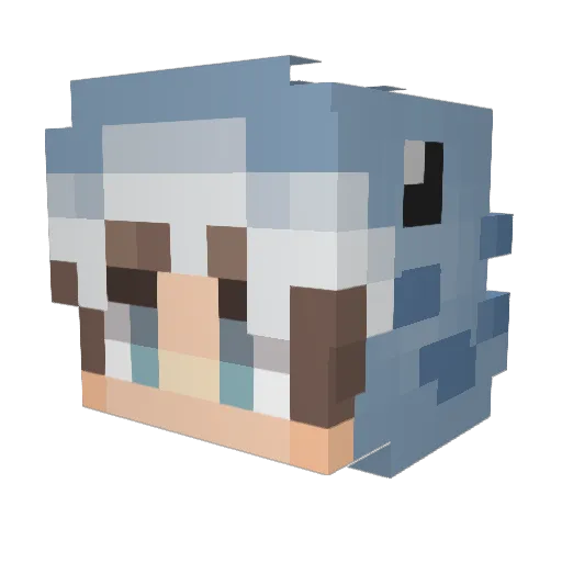 MrCheeseMan_ Minecraft avatar head, 3D render