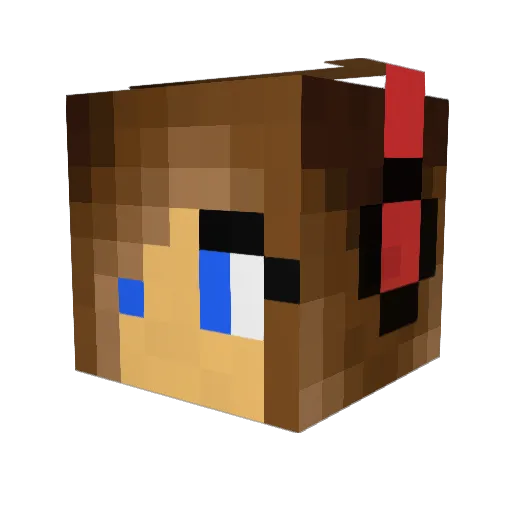 MrChena Minecraft avatar head, 3D render