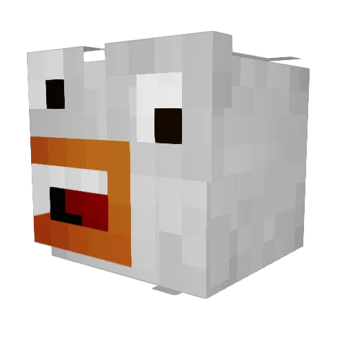 MrChicken1997 Minecraft avatar head, 3D render