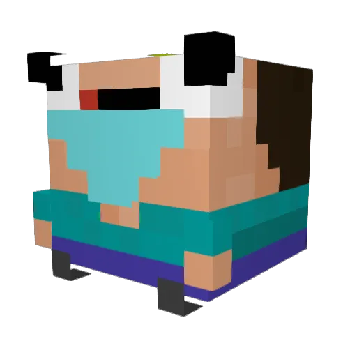 MrChickenpro21 Minecraft avatar head, 3D render