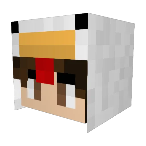 MrChiicken Minecraft avatar head, 3D render