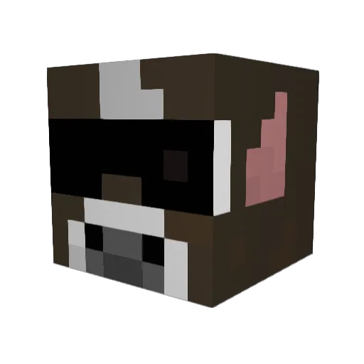 MrChillCow Minecraft avatar head, 3D render
