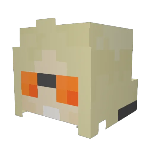 MrChinchilla Minecraft avatar head, 3D render