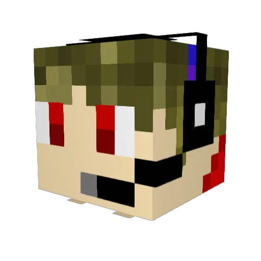 MrChipmunk2 Minecraft avatar head, 3D render