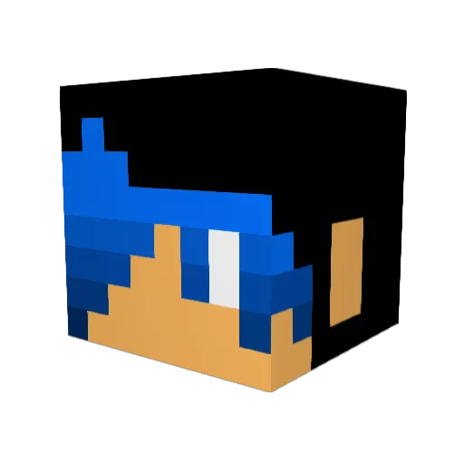 MrCliq Minecraft avatar head, 3D render