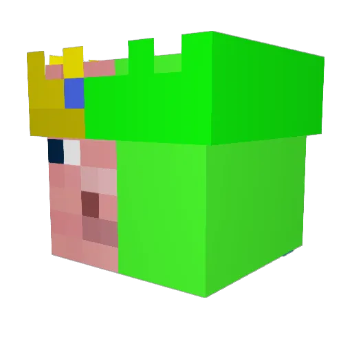 MrCloudi Minecraft avatar head, 3D render