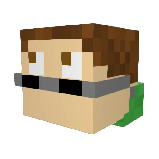 MrClumsySmurf Minecraft avatar head, 3D render