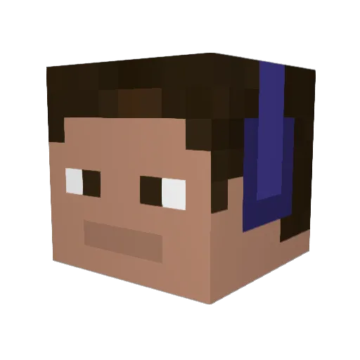 MrCocopelli Minecraft avatar head, 3D render