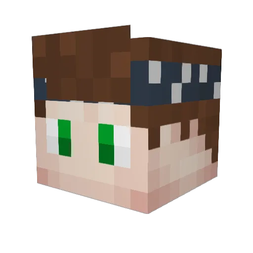 MrCoffee Minecraft avatar head, 3D render