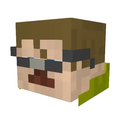 MrColdboy Minecraft avatar head, 3D render