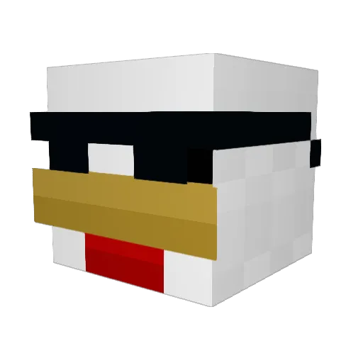 MrCool4911 Minecraft avatar head, 3D render