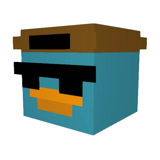 MrCoolPerry Minecraft avatar head, 3D render