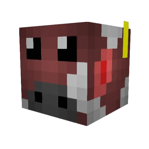 MrCow123 Minecraft avatar head, 3D render