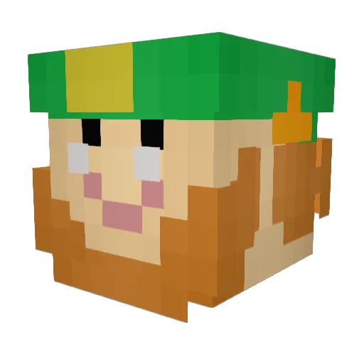 MrCowboyy Minecraft avatar head, 3D render