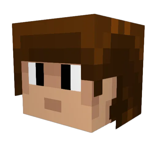MrCraftLab Minecraft avatar head, 3D render