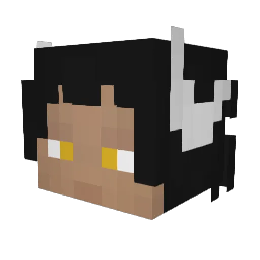 MrCrafteos Minecraft avatar head, 3D render