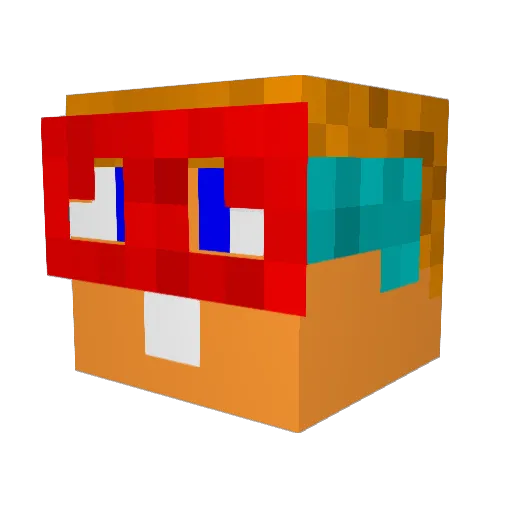 MrCraneTV Minecraft avatar head, 3D render