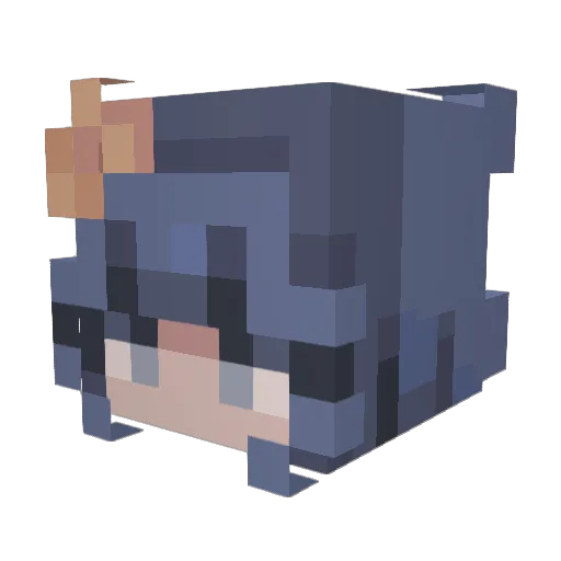 MrCrash_ Minecraft avatar head, 3D render