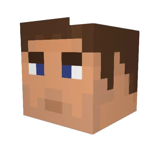 MrCrashed Minecraft avatar head, 3D render