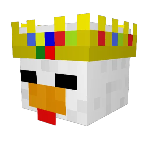 MrCrazyChicken Minecraft avatar head, 3D render