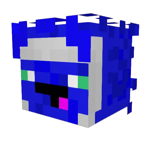 MrCreeperBlue Minecraft avatar head, 3D render