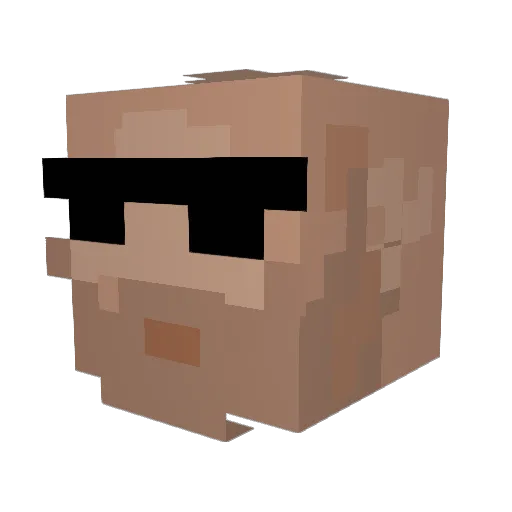 MrCreepys Minecraft avatar head, 3D render