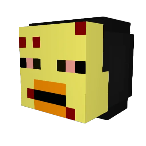 MrCretch Minecraft avatar head, 3D render