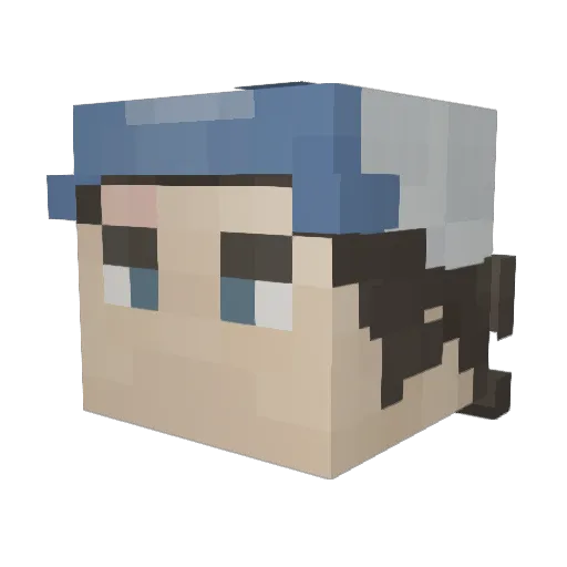MrCri Minecraft avatar head, 3D render