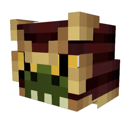 MrCroc54 Minecraft avatar head, 3D render