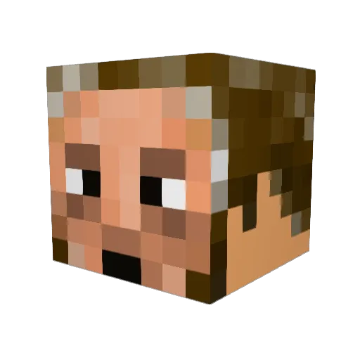 MrCruble Minecraft avatar head, 3D render
