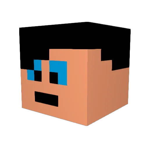 MrCrunchyNuts Minecraft avatar head, 3D render