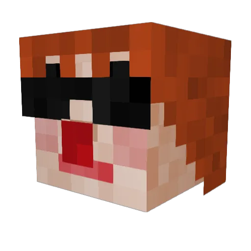 MrCunumi Minecraft avatar head, 3D render