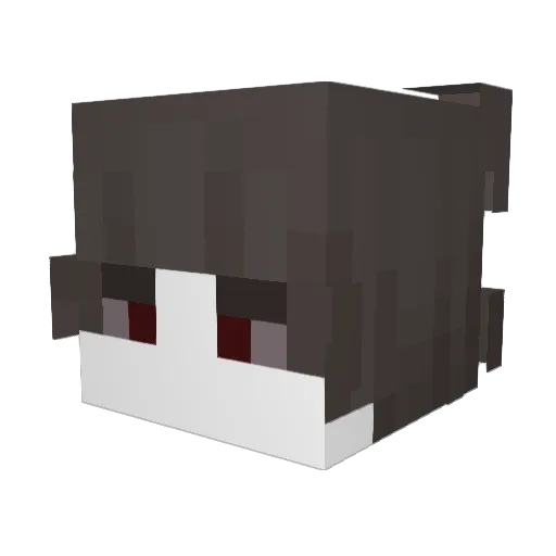 MrCutieWoman Minecraft avatar head, 3D render
