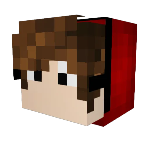 MrD1lf Minecraft avatar head, 3D render
