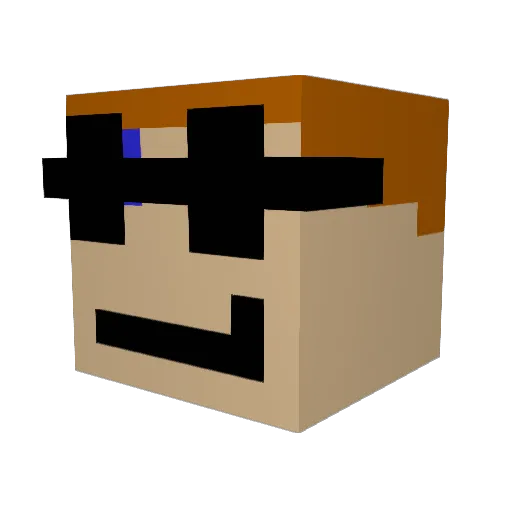 MrDM1 Minecraft avatar head, 3D render