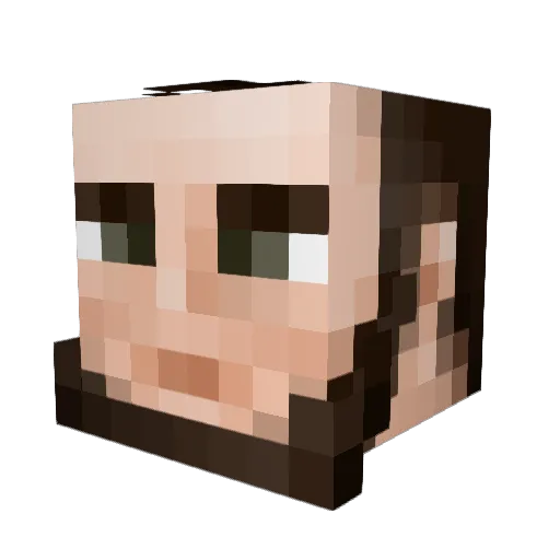 MrDOS Minecraft avatar head, 3D render