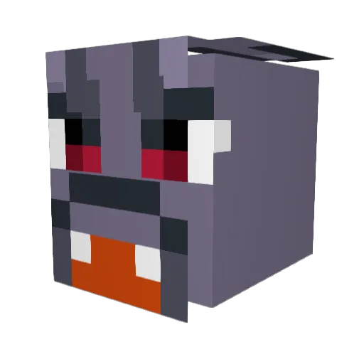 MrDamned Minecraft avatar head, 3D render