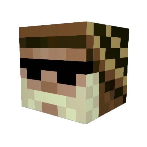 MrDanJones Minecraft avatar head, 3D render