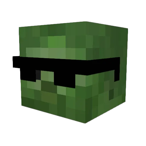 MrDapper Minecraft avatar head, 3D render
