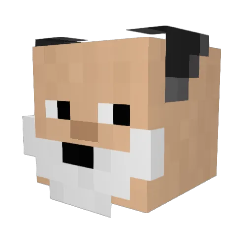 MrDare Minecraft avatar head, 3D render