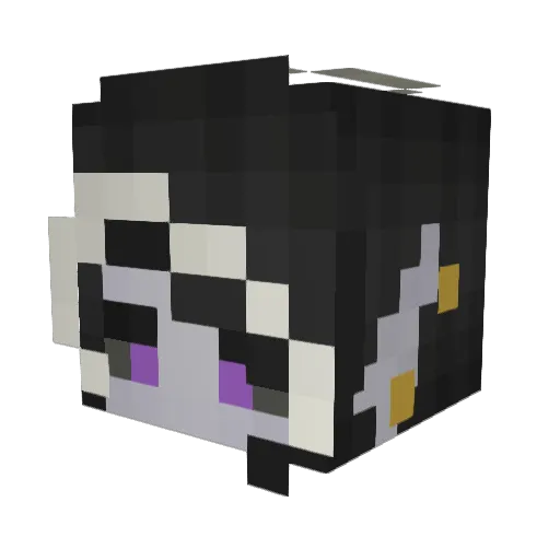 MrDark_ Minecraft avatar head, 3D render