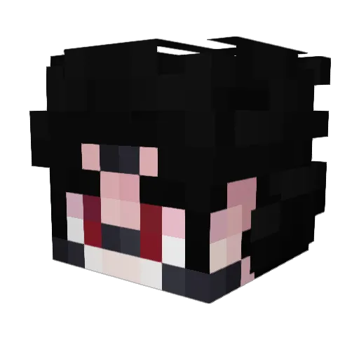 MrDarksky Minecraft avatar head, 3D render