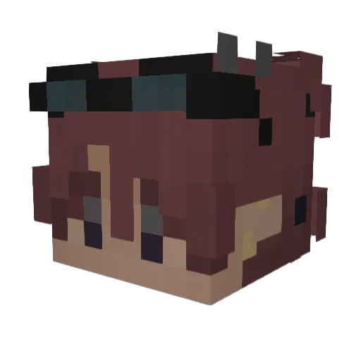 MrDarwin86 Minecraft avatar head, 3D render