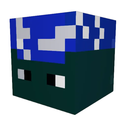 MrDemas Minecraft avatar head, 3D render