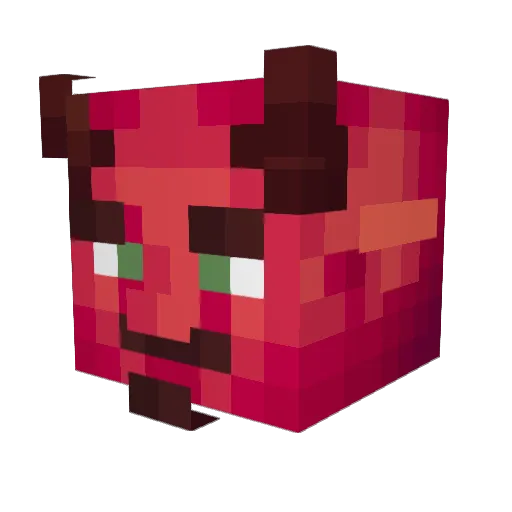 MrDemonButt Minecraft avatar head, 3D render